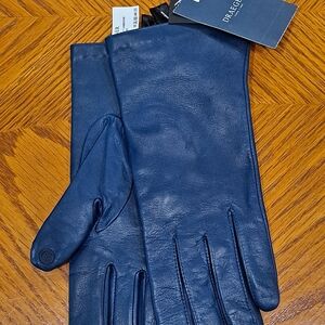 Gant Blue Leather Women's Gloves